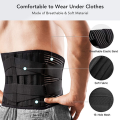 Adjustable Lower Back Brace Lumbar Support Waist Belt For Men Women