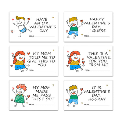 60pcs Valentines Day Gift Tags Stickers - Funny Cartoon Valentine Self-Adhesive Stickers - Happy Valentines Day Gift Writable Labels Decorations for Boys Girls - A06